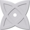 Ekena Millwork Cosmo Architectural Grade PVC Contemporary Ceiling Medallion, 26"OD x 3"ID x 9 3/4"C x 1"P CMP26CM-03000 - alternate 1
